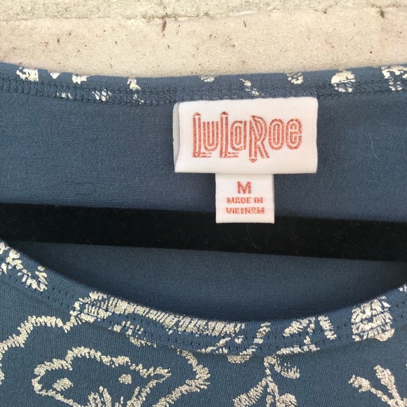 EUC LuLaRoe M Irma Elegant Collection blue/silver - Picture 3 of 4